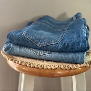 Loft The Straight Jeans 2 Piece Bundle size 29/8 Regular Light & Dark Blue Wash